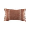 Roberta Rust Stripes Fringe Lumbar Pillow-Kirkland's Home Sale