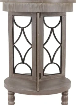 Roberta Wood Decorative Metal Accent Table-Kirkland's Home Fashion