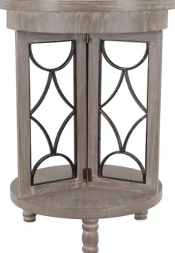 Roberta Wood Decorative Metal Accent Table-Kirkland's Home Fashion