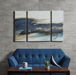 Rolling Waves Blur Canvas Art Prints, Set Of 3-Kirkland's Home Cheap