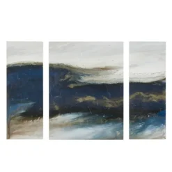Rolling Waves Blur Canvas Art Prints, Set Of 3-Kirkland's Home Cheap