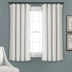 Rosalie Lace Curtain Panel Set, 63 In.-Kirkland's Home Best Sale