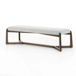 Roscoe Brunswick Pebble Upholstered Bench-Kirkland's Home Best