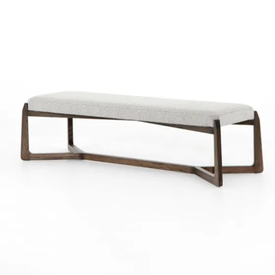 Roscoe Brunswick Pebble Upholstered Bench-Kirkland's Home Best