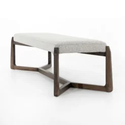 Roscoe Brunswick Pebble Upholstered Bench-Kirkland's Home Best