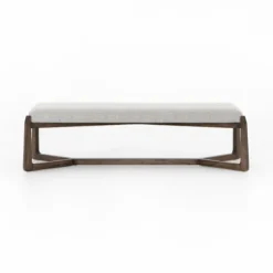 Roscoe Brunswick Pebble Upholstered Bench-Kirkland's Home Best