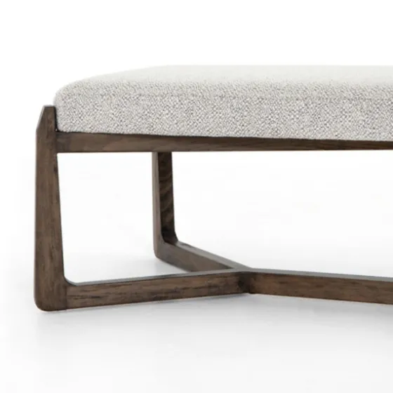 Roscoe Brunswick Pebble Upholstered Bench-Kirkland's Home Best