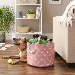 Rose Paw Trellis Round Basket, 15 In.-Kirkland's Home Discount