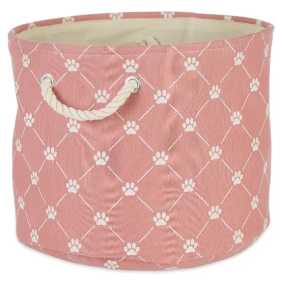 Rose Paw Trellis Round Basket, 12 In.-Kirkland's Home Online