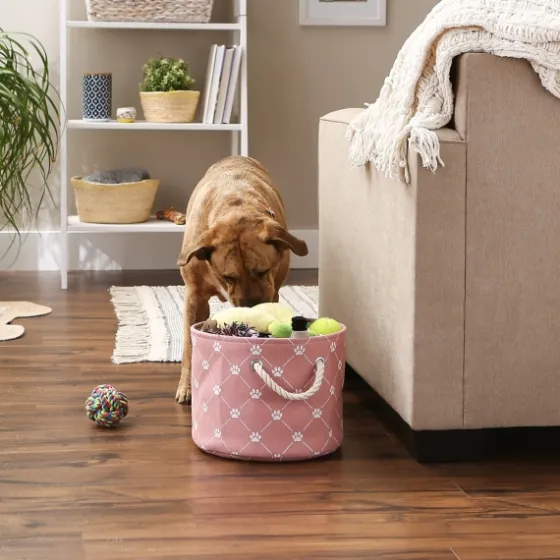 Rose Paw Trellis Round Basket, 12 In.-Kirkland's Home Online