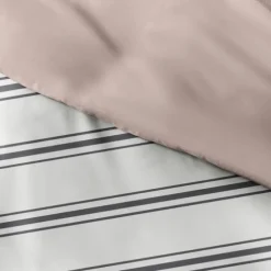 Rose Pink Echo Stripe 3-Pc. Queen Duvet Cover Set-Kirkland's Home Flash Sale