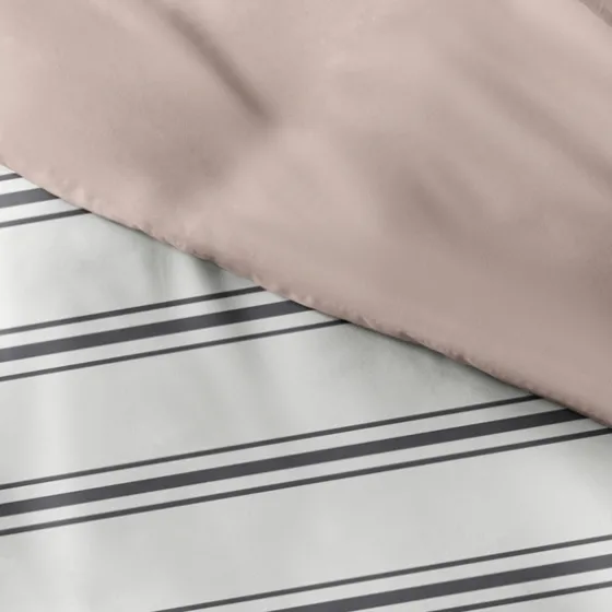 Rose Pink Echo Stripe 3-Pc. Queen Duvet Cover Set-Kirkland's Home Flash Sale