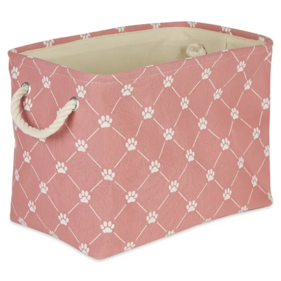 Rose Trellis Paw Print Storage Basket, 14 In.-Kirkland's Home Store