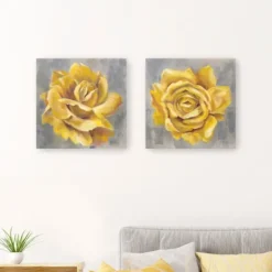 Roses Giclee Canvas Art Prints, Set Of 2-Kirkland's Home Fashion