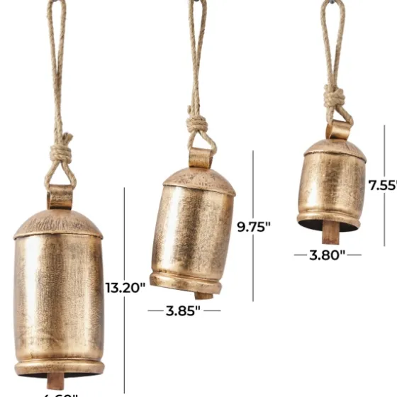 Round Aged Hanging Bells, Set Of 3-Kirkland's Home Cheap