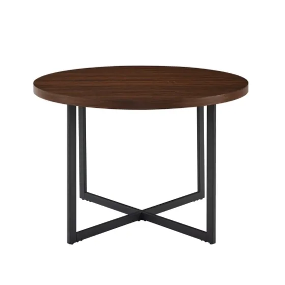 Round And Black X Base Dining Table-Kirkland's Home Outlet