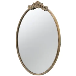 Round Antique Floral Scroll Mirror, 32 In.-Kirkland's Home Fashion