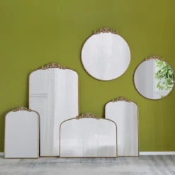 Round Antique Floral Scroll Mirror, 32 In.-Kirkland's Home Fashion