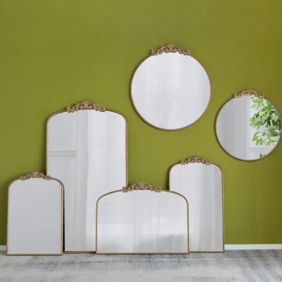 Round Antique Floral Scroll Mirror, 32 In.-Kirkland's Home Fashion