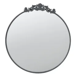 Round Antique Floral Scroll Mirror, 39 In.-Kirkland's Home Store
