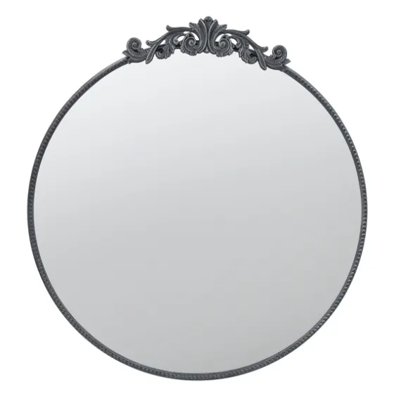Round Antique Floral Scroll Mirror, 39 In.-Kirkland's Home Store