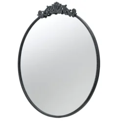 Round Antique Floral Scroll Mirror, 39 In.-Kirkland's Home Store