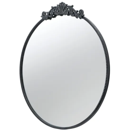 Round Antique Floral Scroll Mirror, 39 In.-Kirkland's Home Store