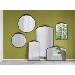 Round Antique Floral Scroll Mirror, 39 In.-Kirkland's Home Store