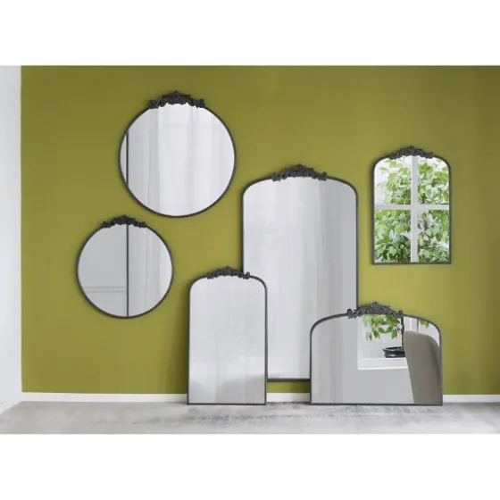 Round Antique Floral Scroll Mirror, 39 In.-Kirkland's Home Store