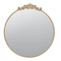 Round Antique Floral Scroll Mirror, 39 In.-Kirkland's Home Best
