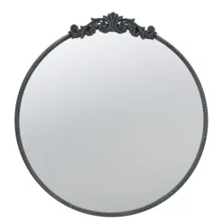 Round Antique Floral Scroll Mirror, 32 In.-Kirkland's Home Online