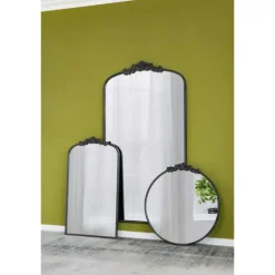 Round Antique Floral Scroll Mirror, 32 In.-Kirkland's Home Online