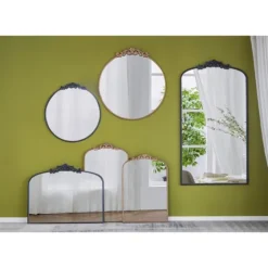 Round Antique Floral Scroll Mirror, 32 In.-Kirkland's Home Online