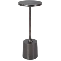 Round Antique Nickel Accent Table-Kirkland's Home Flash Sale