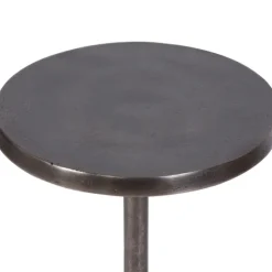 Round Antique Nickel Accent Table-Kirkland's Home Flash Sale