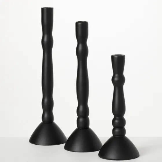 Round Base Taper Candle Holders, Set Of 3-Kirkland's Home Shop