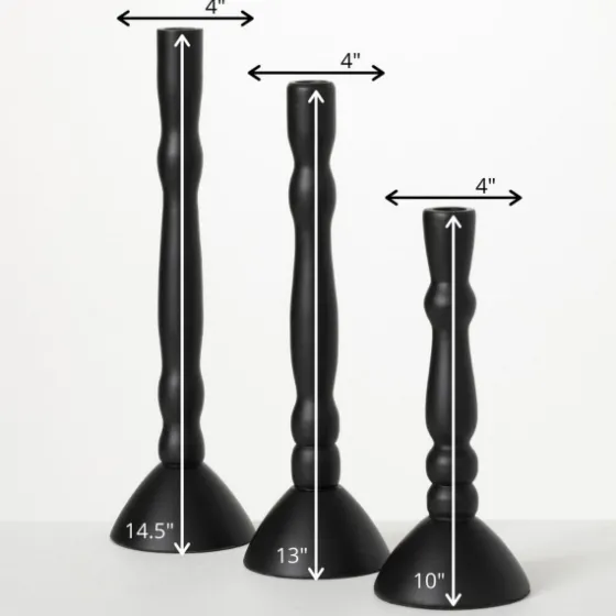 Round Base Taper Candle Holders, Set Of 3-Kirkland's Home Shop