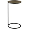 Round Black And Gold Metal C-Table-Kirkland's Home New