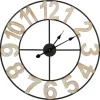 Round Black Metal Open Face Wall Clock-Kirkland's Home Shop