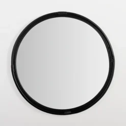 Round Black Rattan Wall Mirror-Kirkland's Home Store