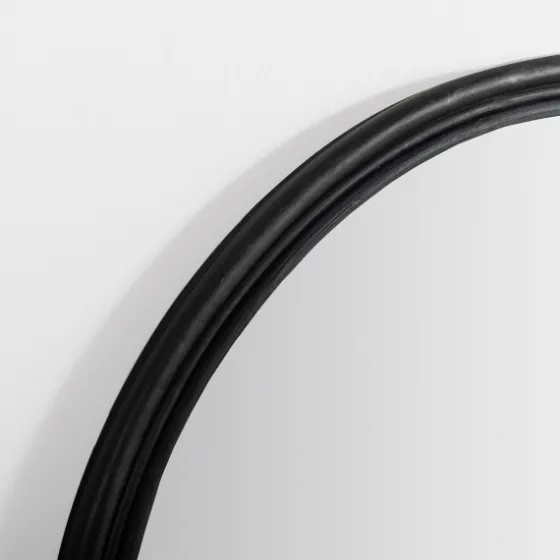 Round Black Rattan Wall Mirror-Kirkland's Home Store