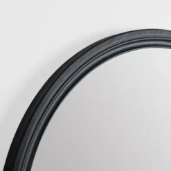 Round Black Wood Ridged Mirror-Kirkland's Home Online
