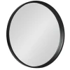 Round Black Wood Travis Accent Mirror-Kirkland's Home Store