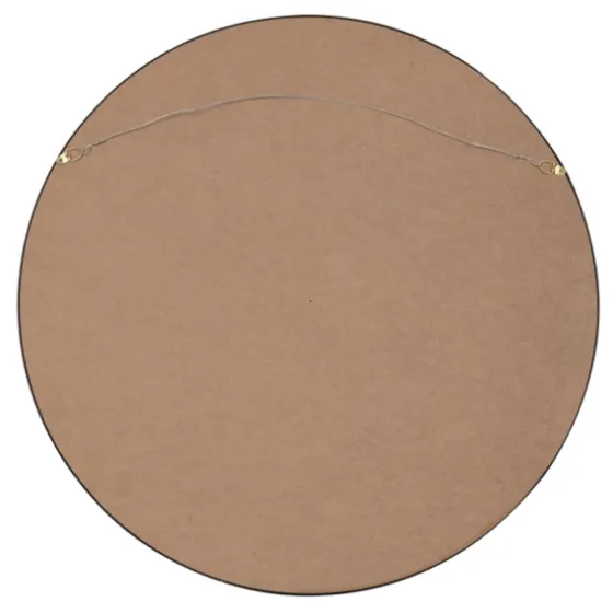 Round Black Wood Travis Accent Mirror-Kirkland's Home Store