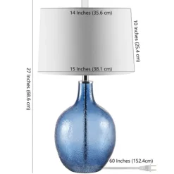 Round Blue Textured Glass Table Lamp-Kirkland's Home Best Sale