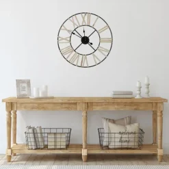 Round Carved Block Open Face Wall Clock-Kirkland's Home Best