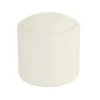 Round Cream Boucle Storage Ottoman-Kirkland's Home Fashion