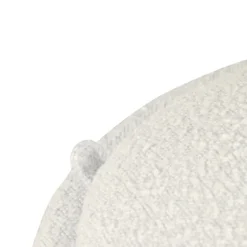 Round Cream Boucle Storage Ottoman-Kirkland's Home Fashion