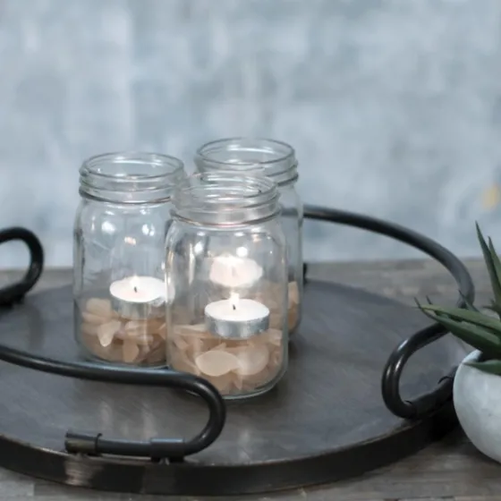 Round Curved Metal Handles Tray-Kirkland's Home Sale