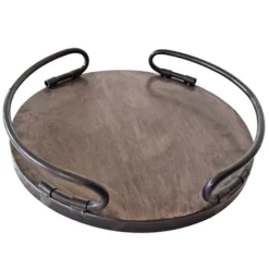 Round Curved Metal Handles Tray-Kirkland's Home Sale
